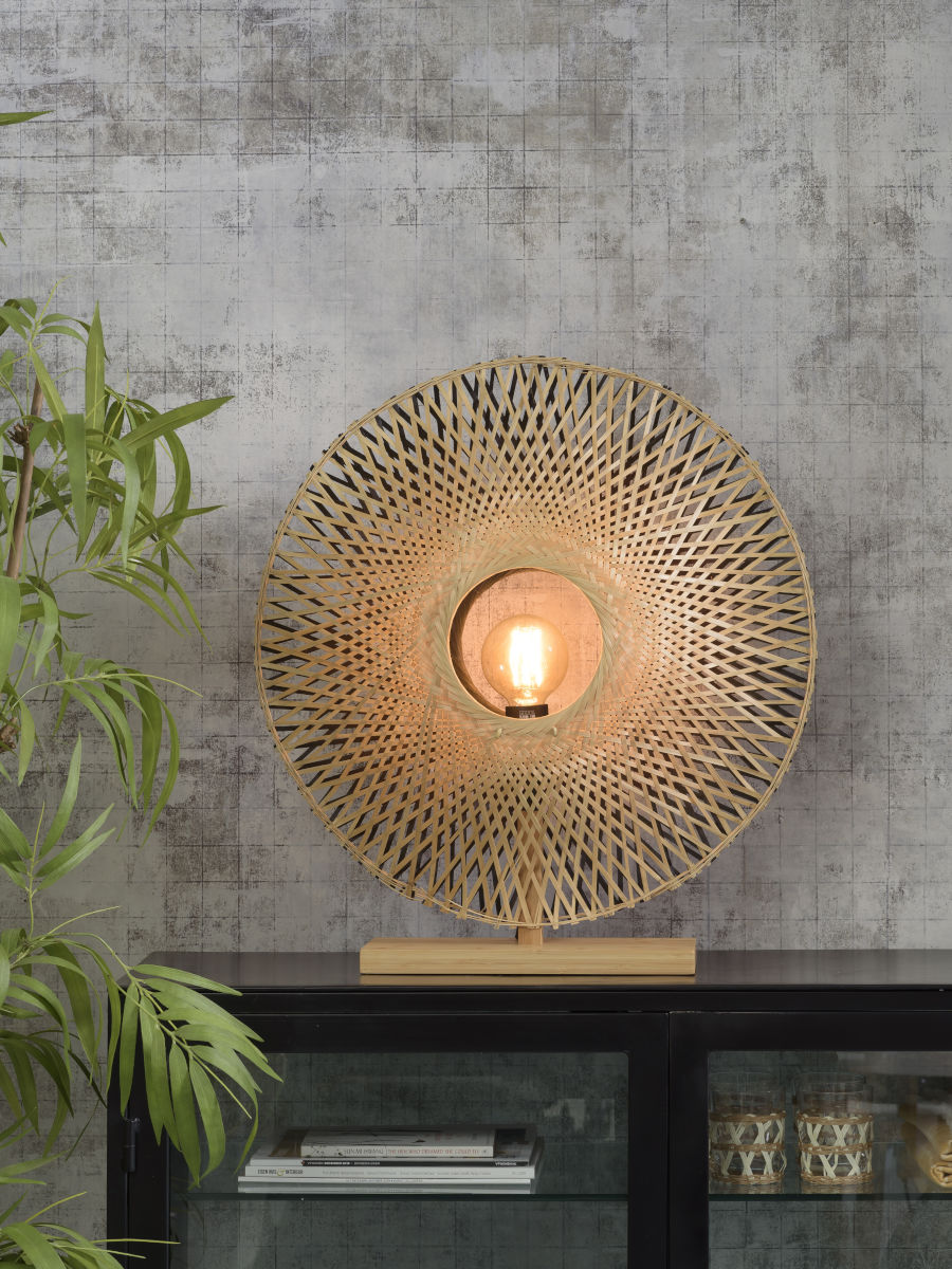 Lampe a poser Kalimantan en Bambou naturel au design naturel par Good & Mojo